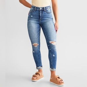 BKE Womens Parker Size 32x27 Universal Fit High Rise Skinny Jeans Distressed